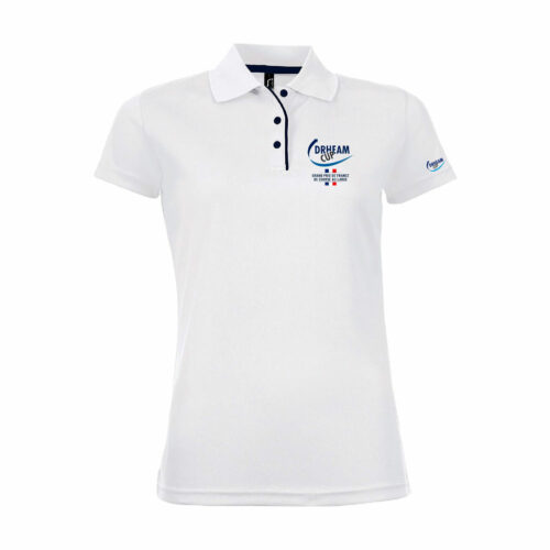 Polo évent femme blanc - Drheam Cup